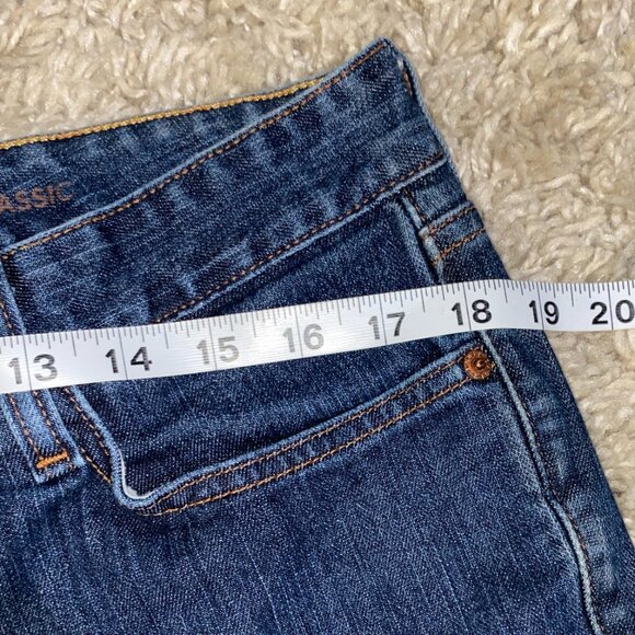 Eddie Bauer Classic Bootcut Dark Wash Jeans Size 16R Denim Women's - Picture 5 of 8